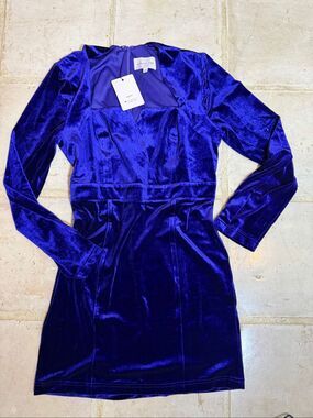 NWT Adelyn Rae purple velvet mini dress